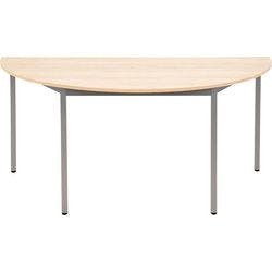 Sodematub Halbkreisförmig Konferenztisch Hellbraun, Silber Eisen Silber 1.600 x 800 x 740 mm Produktbild