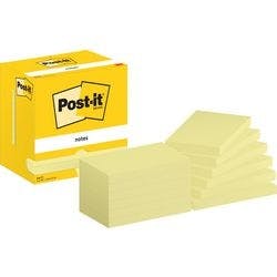 Post-it Sticky Notes Haftnotizen 655-CY 76 x 127 mm 100 Blatt pro Block Gelb 12 Stück Produktbild