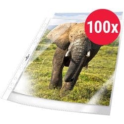 DURABLE Business Prospekthüllen DIN A4 Genarbt Transparent 60 Mikron PP (Polypropylen) Oben 11 Löcher 2658 100 Stück Produktbild