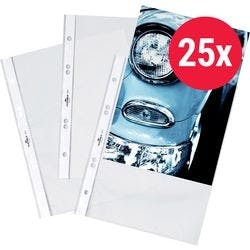 DURABLE Business Prospekthüllen DIN A5 Glasklar Transparent 60 Mikron PP (Polypropylen) Oben 6 Löcher 2651 25 Stück Produktbild