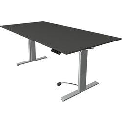 Kerkmann Move 3 Tube Elektrisch Höhenverstellbar Sitz-Stehschreibtisch Rechteckig Anthrazit T-Fuß 2.000 (B) x 1.000 (T) x 1.200 (H) mm Produktbild