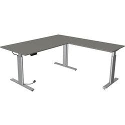 Kerkmann Move 3 Tube Elektrisch Höhenverstellbar Sitz-Stehschreibtisch L-förmig Graphit T-Fuß 1.800 (B) x 1.800 (T) x 1.200 (H) mm Produktbild