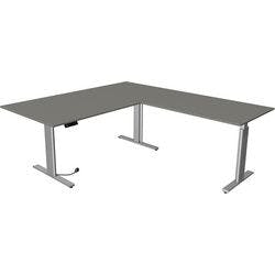 Kerkmann Move 3 Tube Elektrisch Höhenverstellbar Sitz-Stehschreibtisch L-förmig Graphit T-Fuß 3 Schübe 2.000 (B) x 2.200 (T) x 1.200 (H) mm Produktbild