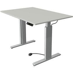 Kerkmann Move 3 Tube Elektrisch Höhenverstellbar Sitz-Stehschreibtisch Rechteckig Hellgrau T-Fuß 1.200 (B) x 800 (T) x 1.200 (H) mm Produktbild