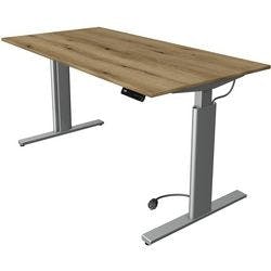 Kerkmann Move 3 Tube Elektrisch Höhenverstellbar Sitz-Stehschreibtisch Rechteckig Eiche T-Fuß 1.600 (B) x 800 (T) x 1.200 (H) mm Produktbild