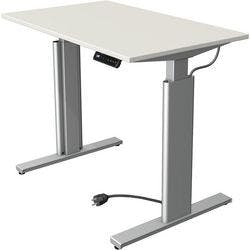 Kerkmann Move 3 Tube Elektrisch Höhenverstellbar Sitz-Stehschreibtisch Rechteckig Weiß T-Fuß 1.000 (B) x 600 (T) x 1.200 (H) mm Produktbild