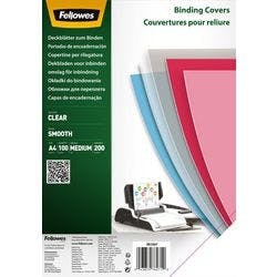 Fellowes Einbanddeckel PET (Polyethylenterephthalat) 200 Mikron Transparent 100 Stück Produktbild