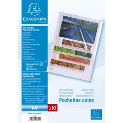 Exacompta Klarsichthüllen DIN A4 Transparent PP (Polypropylen) 120 Mikron 10 Stück Produktbild