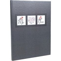 Exacompta Gästebuch Pappkarton, Papier Schwarz 47681E 23 (B) x 27 (T) x 1,2 (H) cm Produktbild