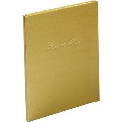 Exacompta Gästebuch Pappkarton, PU (Polyurethan), PVC (Polyvinylchlorid) Gold 4989E 23 (B) x 27 (T) x 1,2 (H) cm 2 Stück Produktbild