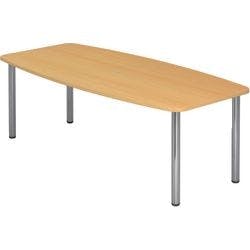 Hammerbacher Konferenztisch VKT22C/6/CDE Buche Melamine Silver 2.200 x 1.050 x 740 mm Mit Aufbau Produktbild