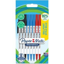 Papermate Kilometrico Kugelschreiber Farbig sortiert Mittel 0.7 mm 8 Stück Produktbild