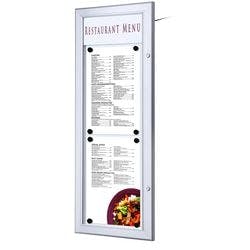 SHOWDOWN Menütafel Magnetisch A4 Wandmontage Abschließbar 29 (B) x 77,9 (H) cm Schwarz Produktbild