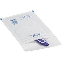 RAJA Luftpolstertasche Weiß Ohne Fenster 100 (B) x 160 (H) mm Abziehstreifen 75 g/m² Recycelt 95% 200 Stück Produktbild