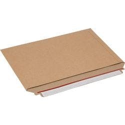 RAJA Versandtasche Pappe 334 (B) x 234 (H) mm Braun 100 Stück Produktbild