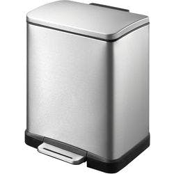 EKO Edelstahl Treteimer 12 L 29,6 (B) x 26,4 (T) x 36 (H) cm Silber Produktbild