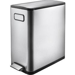 EKO Edelstahl Treteimer 20 L 25 (B) x 37,5 (T) x 46,5 (H) cm Silber Produktbild