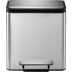 EKO Edelstahl Treteimer 30 L 40,4 (B) x 32,1 (T) x 49,2 (H) cm Silber Produktbild