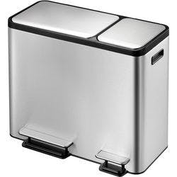 EKO Treteimer Edelstahl 45 L 60,5 (B) x 32,1 (T) x 49,2 (H) cm Silber EcoCasa Produktbild