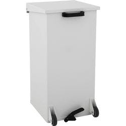 DutchDesign Treteimer Pulverbeschichtetes Aluminium 110 L 39 (B) x 39 (T) x 80 (H) cm Weiß Produktbild