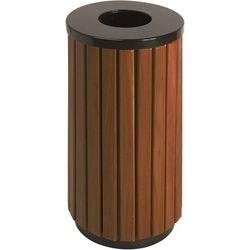 V-PART Papierkorb Stahl 40 L 75,5 cm (H) Braun Produktbild