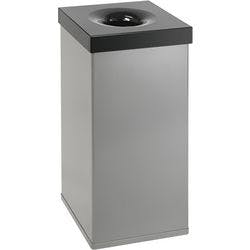 DutchDesign Papierkorb Pulverbeschichtetes Aluminium 110 L 37 (B) x 37 (T) x 76,5 (H) cm Grau Produktbild