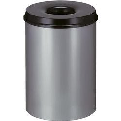 V-PART Papierkorb Stahl 30 L 47 cm (H) Grau Produktbild
