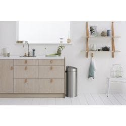 Brabantia Papierkorb Edelstahl 40 L 43,5 (B) x 30,2 (T) x 72,7 (H) cm Silber Produktbild