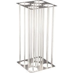 DutchDesign Papierkorb Aluminium 55 L 25,6 (B) x 25,6 (T) x 54,1 (H) cm Silber Produktbild