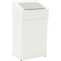 DutchDesign Papierkorb Pulverbeschichtetes Aluminium 18 L 27,7 (B) x 17 (T) x 50 (H) cm Weiß Produktbild