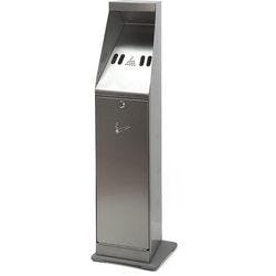 V-PART Zigarettensäule 24 (B) x 24 (T) x 88 (H) cm Silber Produktbild