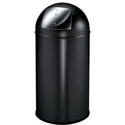 EKO Push-Mülleimer mit Druckdeckel Stahl 40 L 34 (B) x 34 (T) x 74 (H) cm Schwarz Produktbild