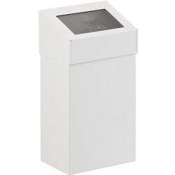 DutchDesign Push-Mülleimer mit Druckdeckel Pulverbeschichtetes Aluminium 18 L 27,7 (B) x 17 (T) x 50 (H) cm Weiß Produktbild