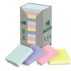 Post-it Haftnotizen Farbig Sortiert 38 x 51 mm 100 Blatt 24 Stück Produktbild