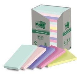 Post-it Haftnotizen Farbig Sortiert 76 x 127 mm 100 Blatt 16 Stück Produktbild