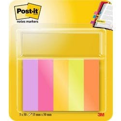 Post-it Energetic Index-Haftstreifen 1,5 x 5 cm Farbig Sortiert 5 Stück à 50 Streifen Produktbild