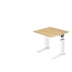 Hammerbacher Schreibtisch US08 Ahorn, Weiß 800 x 800 x 680 x 680 - 860 mm Produktbild