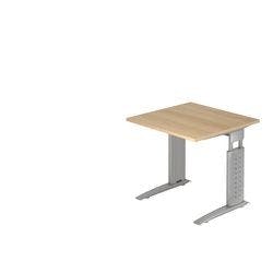 Hammerbacher VUS08/E/S Schreibtisch US08 Eiche, Silber 800 x 800 x 680 x 680 - 860 mm Produktbild