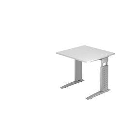 Hammerbacher Schreibtisch US08 Silber, Weiß 800 x 800 x 680 x 680 - 860 mm Produktbild