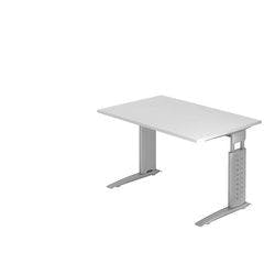 Hammerbacher Schreibtisch US12 Silber, Weiß 1.200 x 800 x 680 x 680 - 860 mm Produktbild