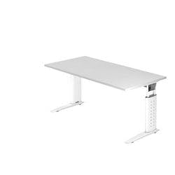 Hammerbacher Schreibtisch US16 160X160CM Weiß Weiß Produktbild