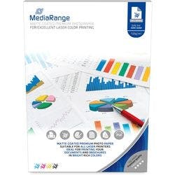 MediaRange Laser Fotopapier Matt DIN A4 120 g/m² Weiß 100 Blatt Produktbild