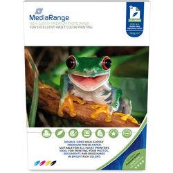 MediaRange Inkjet Fotopapier Glänzend DIN A4 160 g/m² Weiß 50 Blatt Produktbild