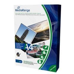 MediaRange Inkjet Fotopapier Matt DIN A4 140 g/m² Weiß 100 Blatt Produktbild