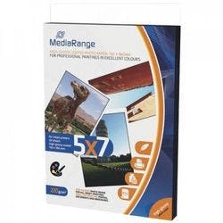 MediaRange Inkjet Fotopapier Glänzend 220 g/m² Weiß 50 Blatt Produktbild