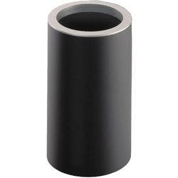 helit Kunststoff-Papierkorb 40,5 cm Schwarz, Aluminium Produktbild