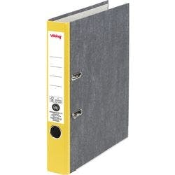 Viking Ordner DIN A4 50 mm Gelb, Schwarz 2 Ringe Pappkarton, PP (Polypropylen) Matt Recycelt Produktbild