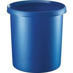 helit Papierkorb Kunststoff Blau Transluzent 31,5 x 31,5 x 32 cm 5 Stück Produktbild