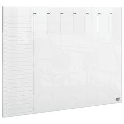 Nobo Mini Tisch- oder Wandmontierbarer Wochenplaner 1915614 Acryl Rahmenlos Transparent 29,7 x 21 cm Produktbild