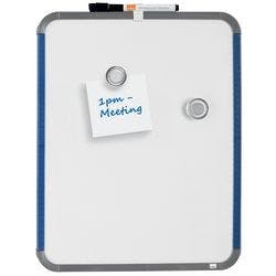 Nobo Magnetisches Whiteboard Mini für Tisch oder Wand QB05442ASTD Lackierter Stahl Farbiger Dünner Rahmen 280 x 360 mm Weiß Produktbild